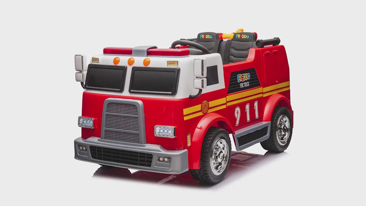 Freddo 24V Fire Truck 2-Seater Ride On