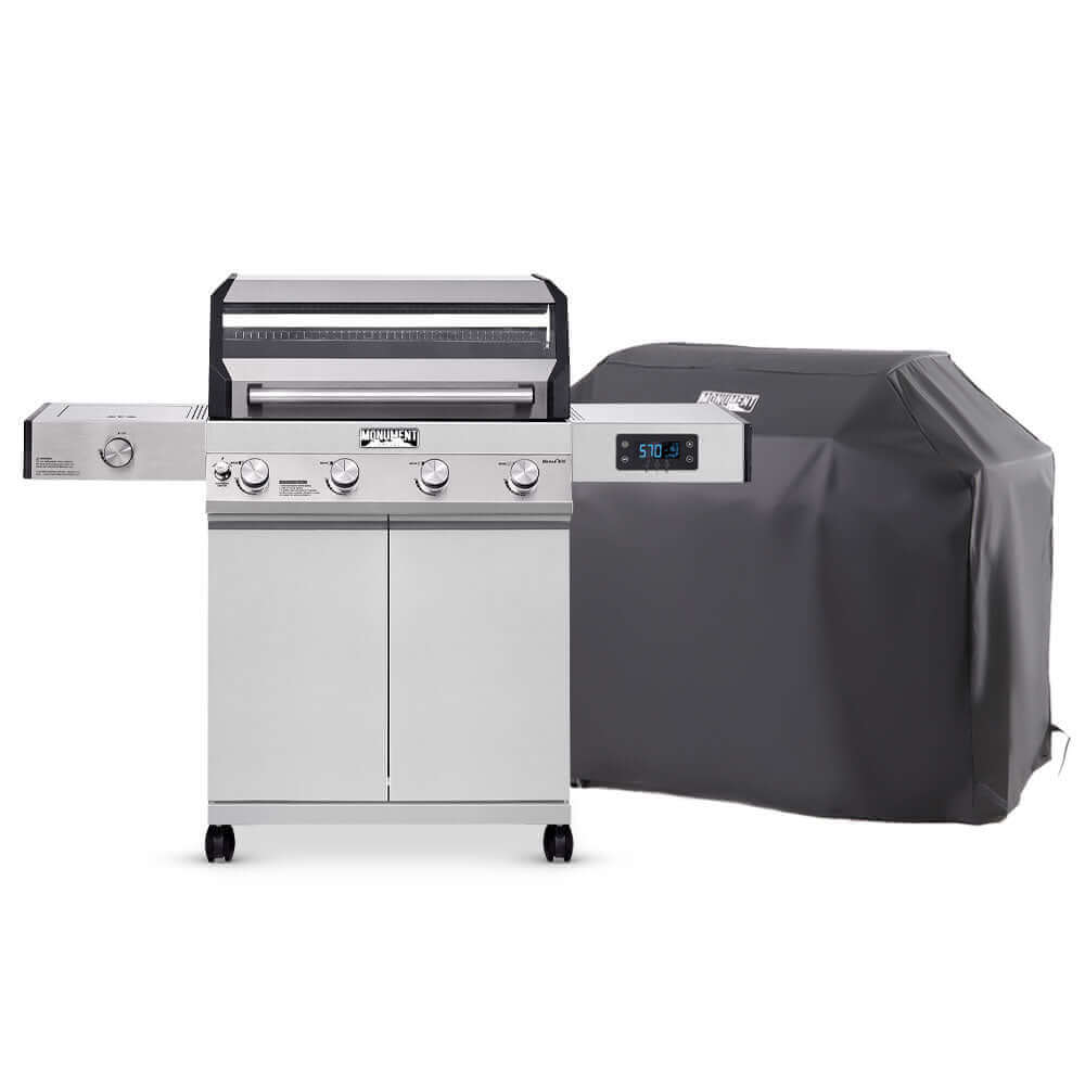 Monument Grills Denali 405 | Stainless Smart Tech Propane Gas Grill SpadezStore