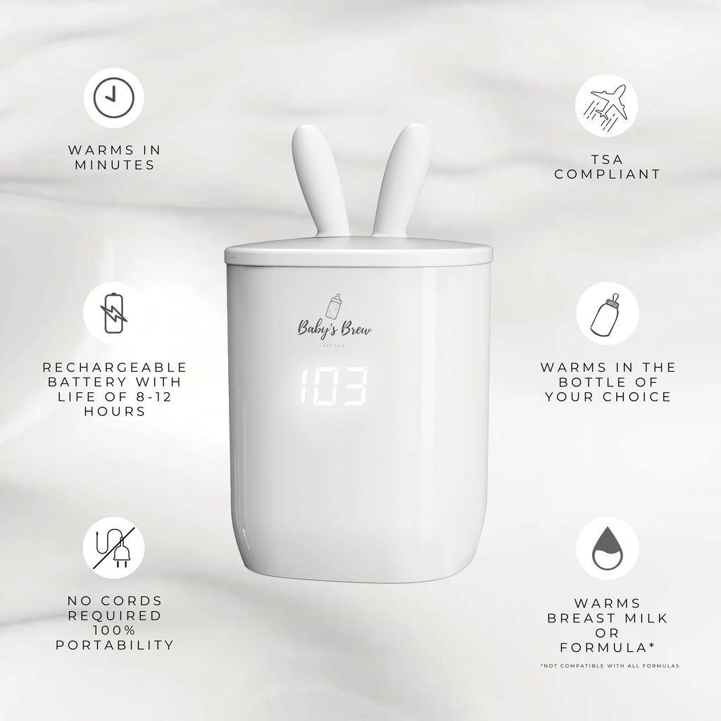 The Baby's Brew 3.0 Portable Bottle Warmer Adapter Set Warmer + Four Adapters SpadezStore