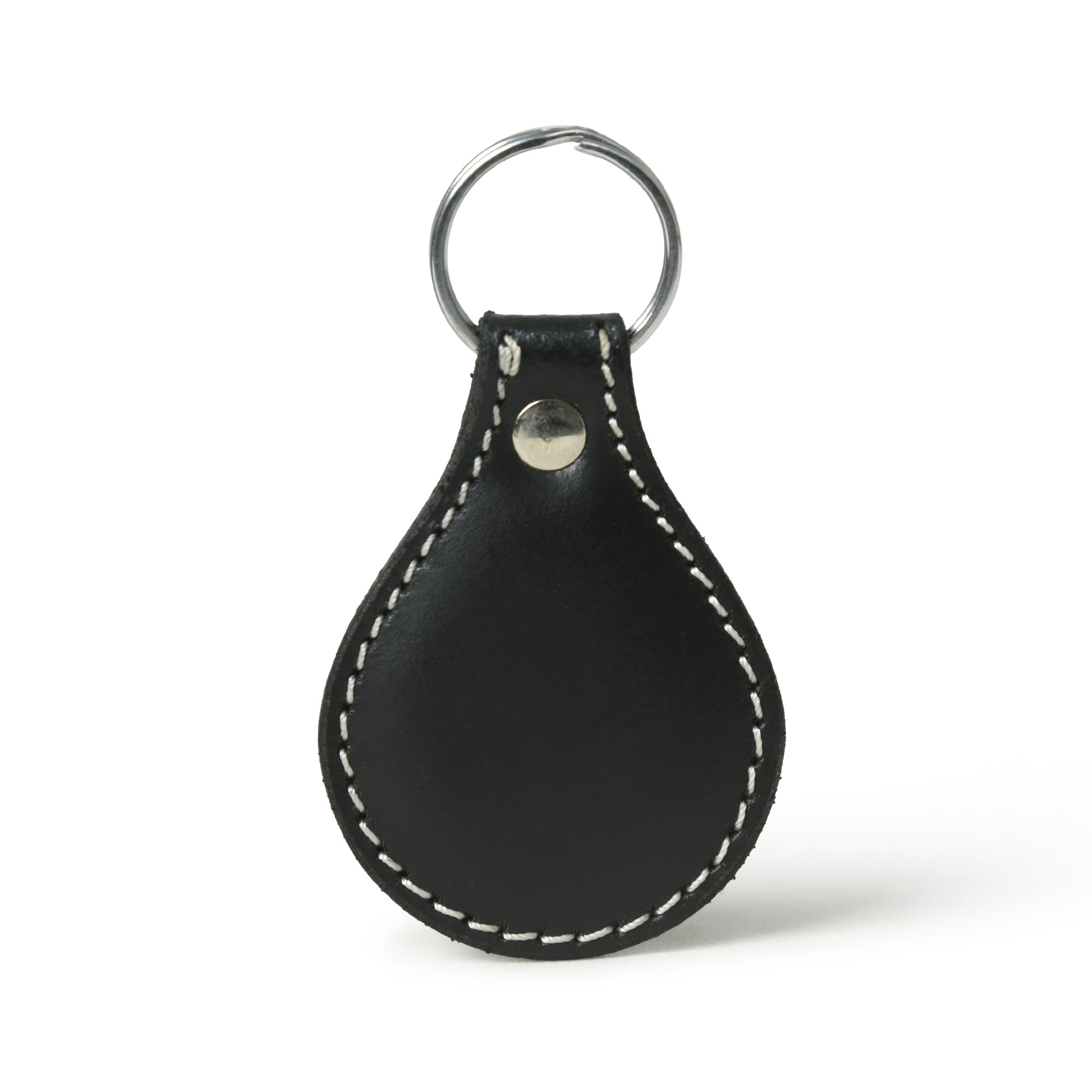 Classy Leather Bags Black Oval Leather Keyring SpadezStore