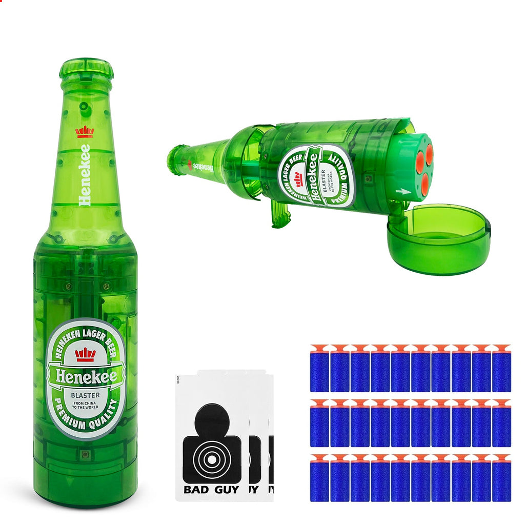 AGM MASTECH Drink Bottle Toy Gun with Foam Dart Bullets, Toy Foam Blaster Guns for Boy & Girl, Soda Blaster Guns Shooting Model,