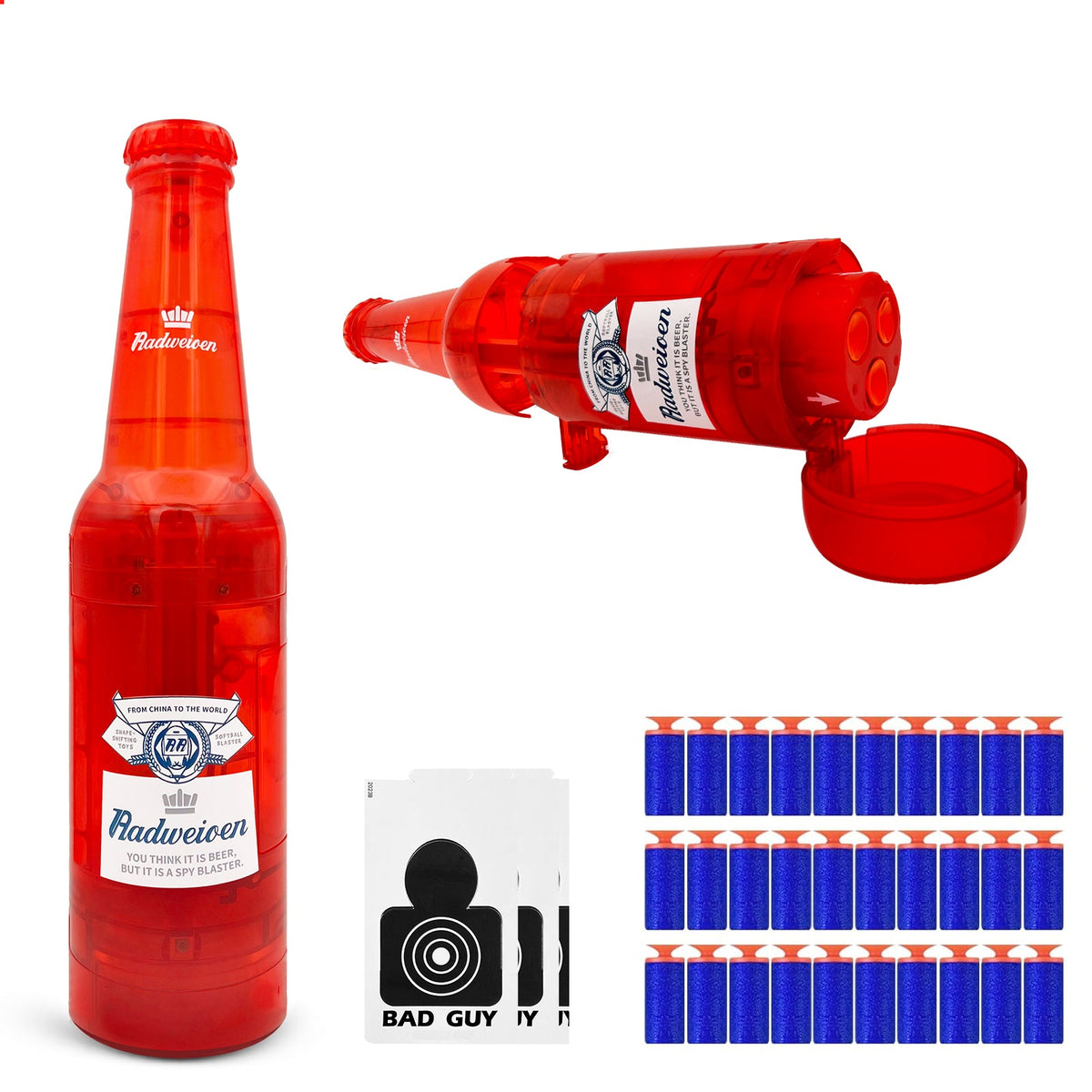 AGM MASTECH Drink Bottle Toy Gun with Foam Dart Bullets, Toy Foam Blaster Guns for Boy & Girl, Soda Blaster Guns Shooting Model,