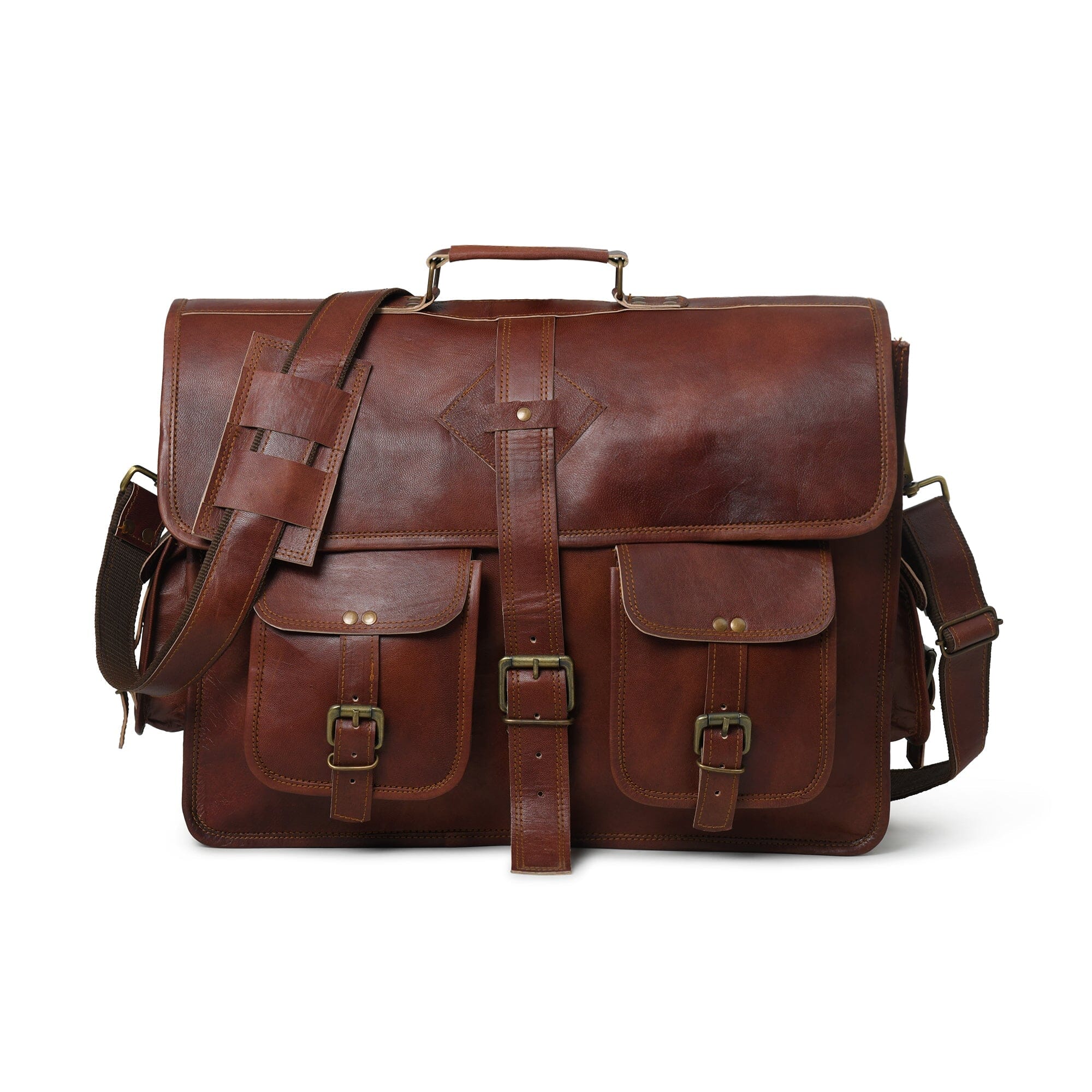 Classy Leather Bags The Retro II Office Briefcase