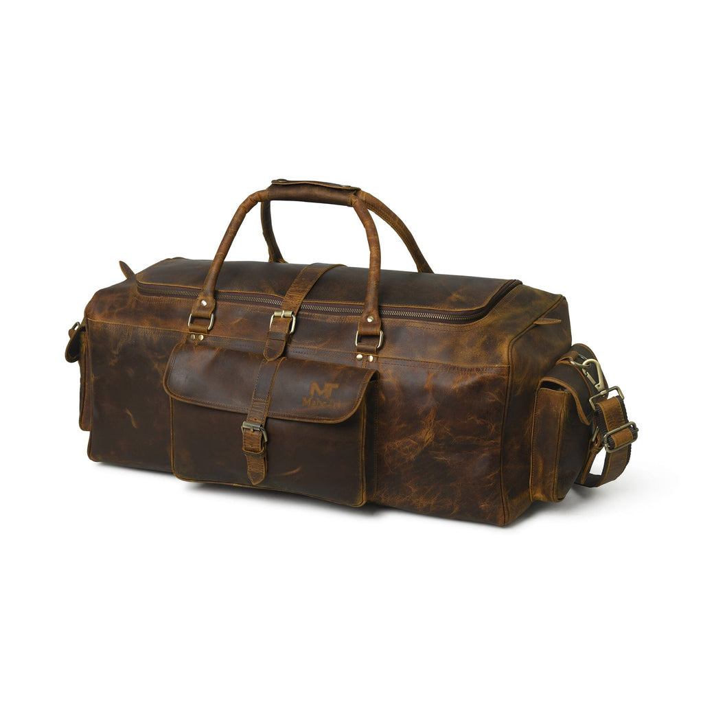 Classy Leather Bags The Goldman Travel Duffel SpadezStore
