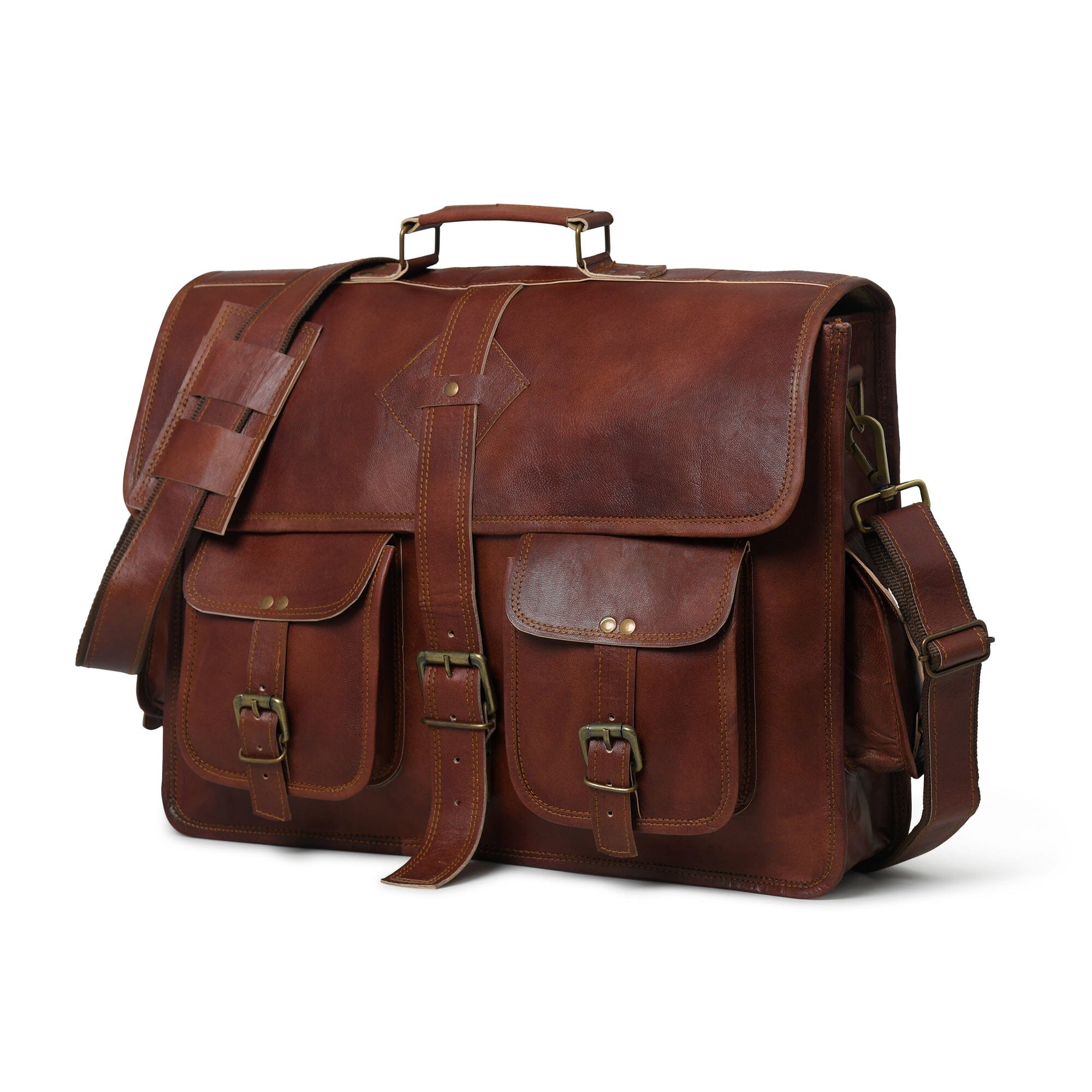 Classy Leather Bags The Retro II Office Briefcase