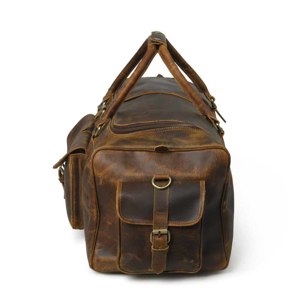 Classy Leather Bags The Goldman Travel Duffel SpadezStore