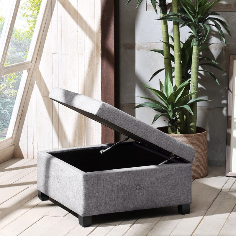 Madison Park Della Soft Close Storage Ottoman SpadezStore