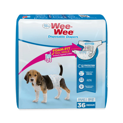 Four Paws Wee Wee Disposable Diapers Medium SpadezStore