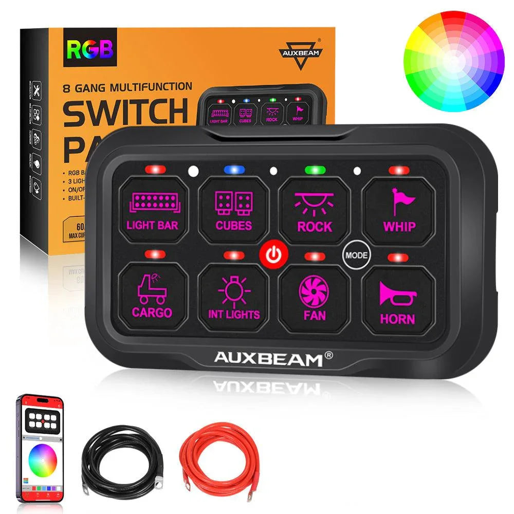 Auxbeam AR Series 6/8 Gang LED Switch Panel Off Road Light Controller SpadezStore
