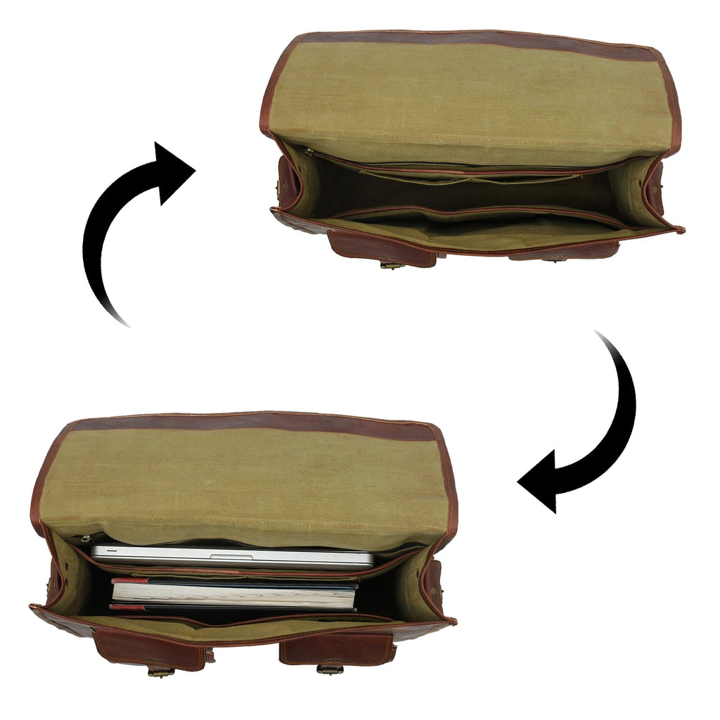 Classy Leather Bags The Retro II Office Briefcase