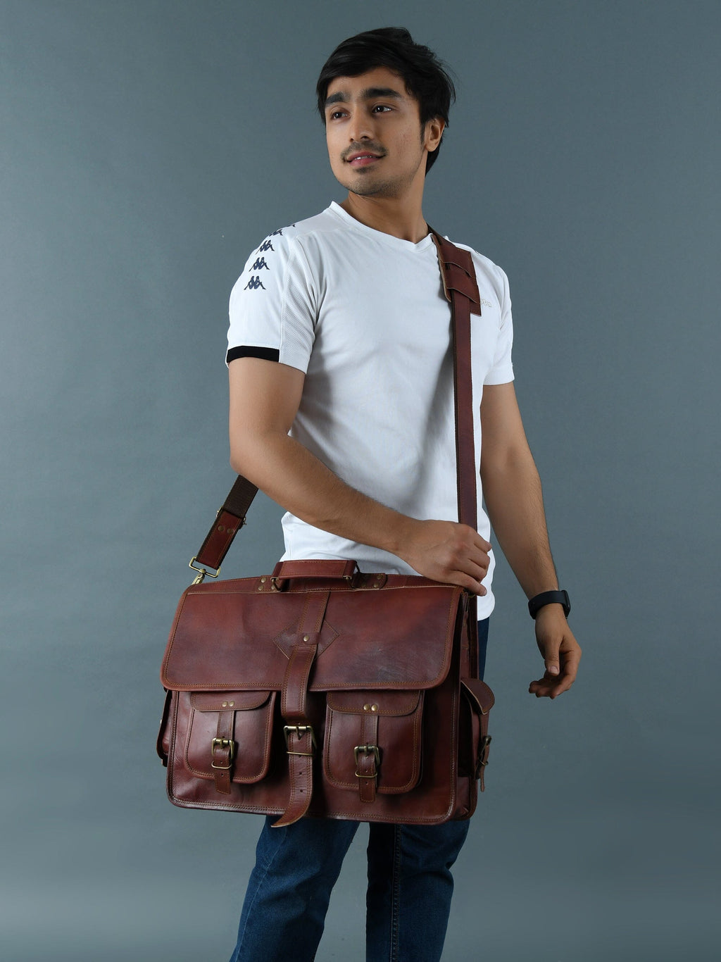 Classy Leather Bags The Retro II Office Briefcase