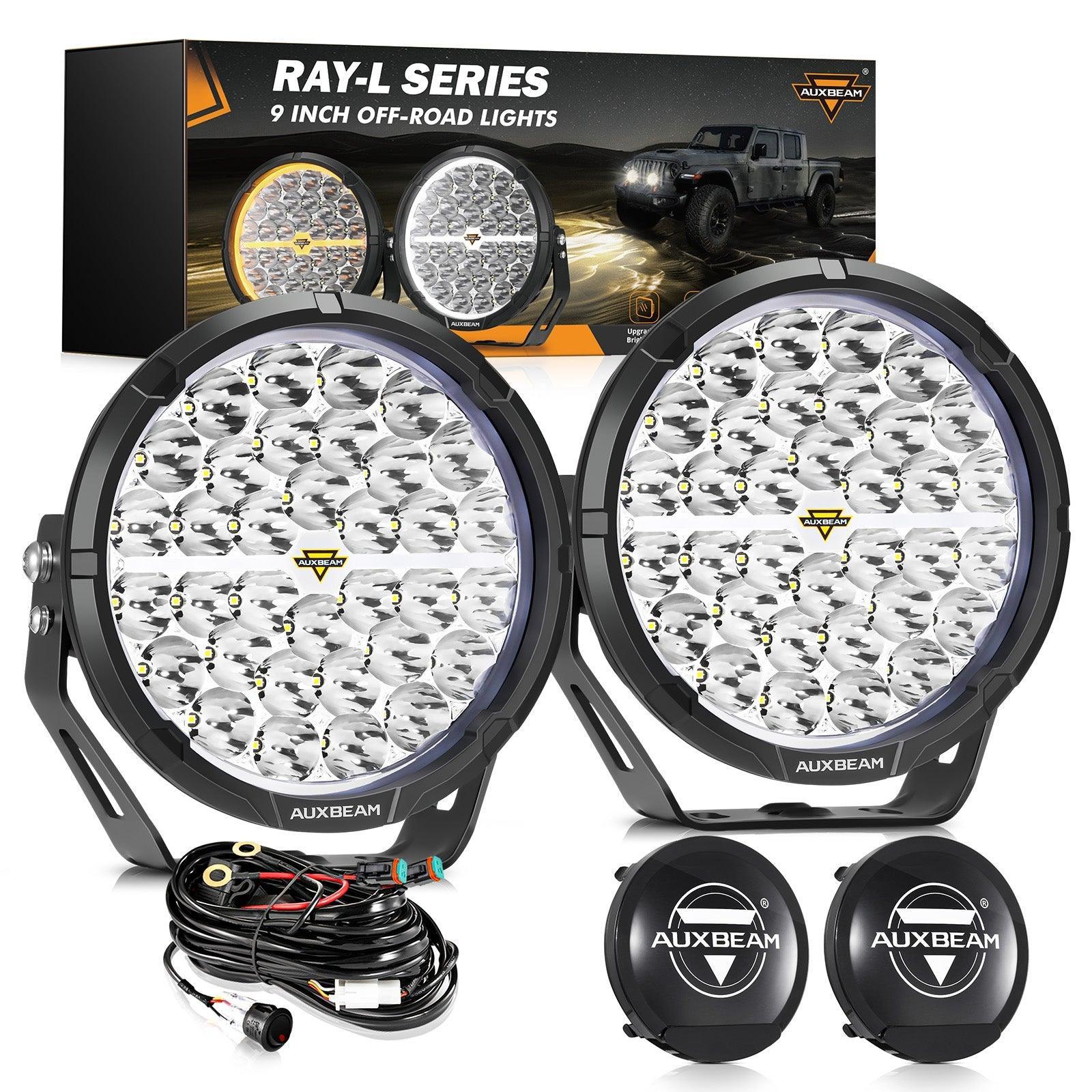 Auxbeam RAY-L Series | 9 Inch 318W 34180LM Dual DRL Offroad LED Driving Lights SpadezStore