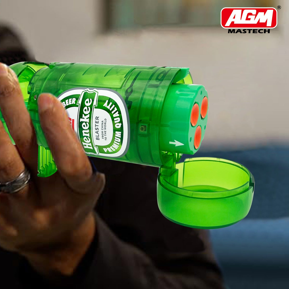 AGM MASTECH Drink Bottle Toy Gun with Foam Dart Bullets, Toy Foam Blaster Guns for Boy & Girl, Soda Blaster Guns Shooting Model,