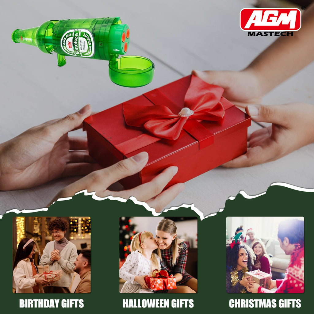 AGM MASTECH Drink Bottle Toy Gun with Foam Dart Bullets, Toy Foam Blaster Guns for Boy & Girl, Soda Blaster Guns Shooting Model,