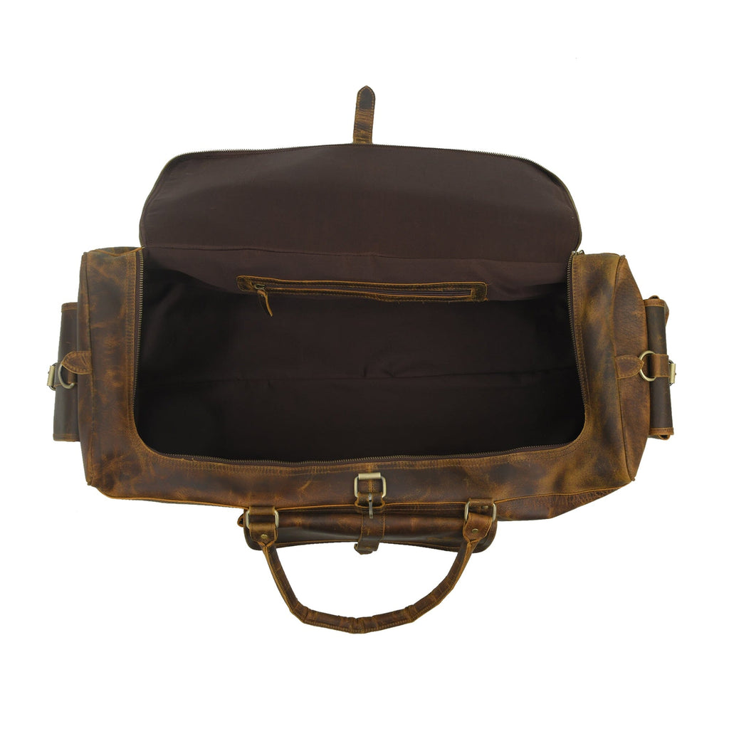Classy Leather Bags The Goldman Travel Duffel SpadezStore
