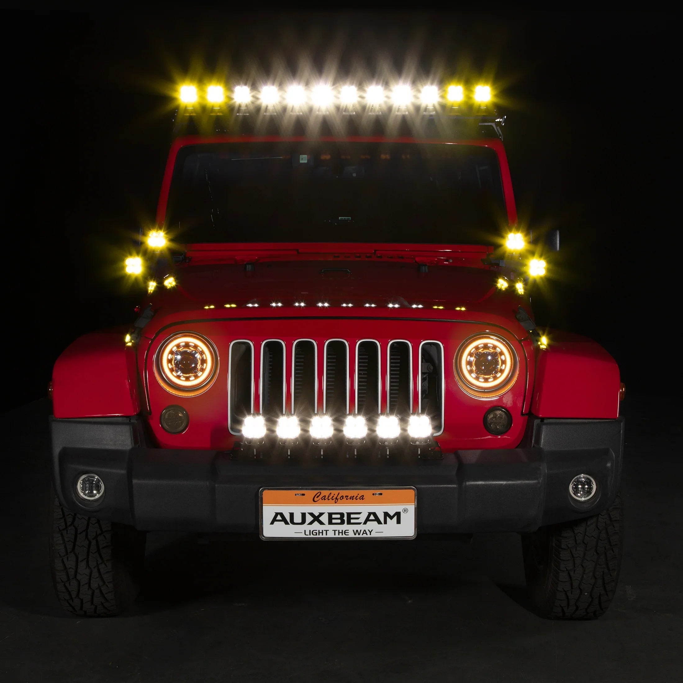 Auxbeam Color Play Series 3 Inch 116W RGB LED Pod Lights Combo Off Road Lights With 8 Backlight Options
