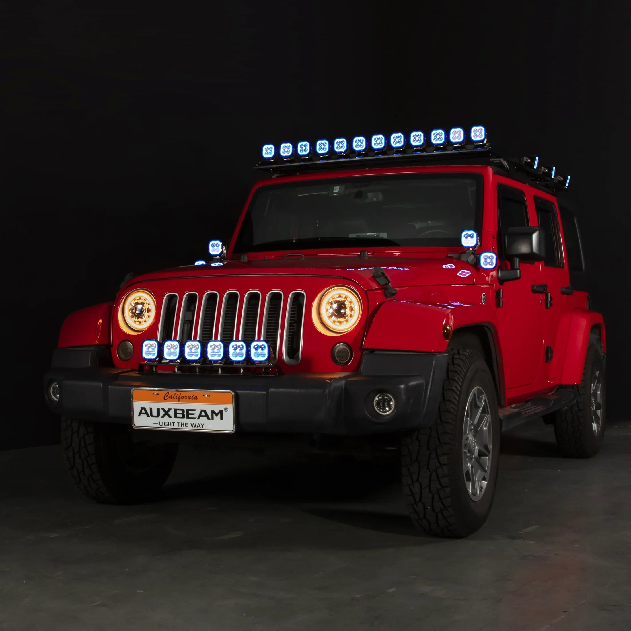 Auxbeam Color Play Series 3 Inch 116W RGB LED Pod Lights Combo Off Road Lights With 8 Backlight Options