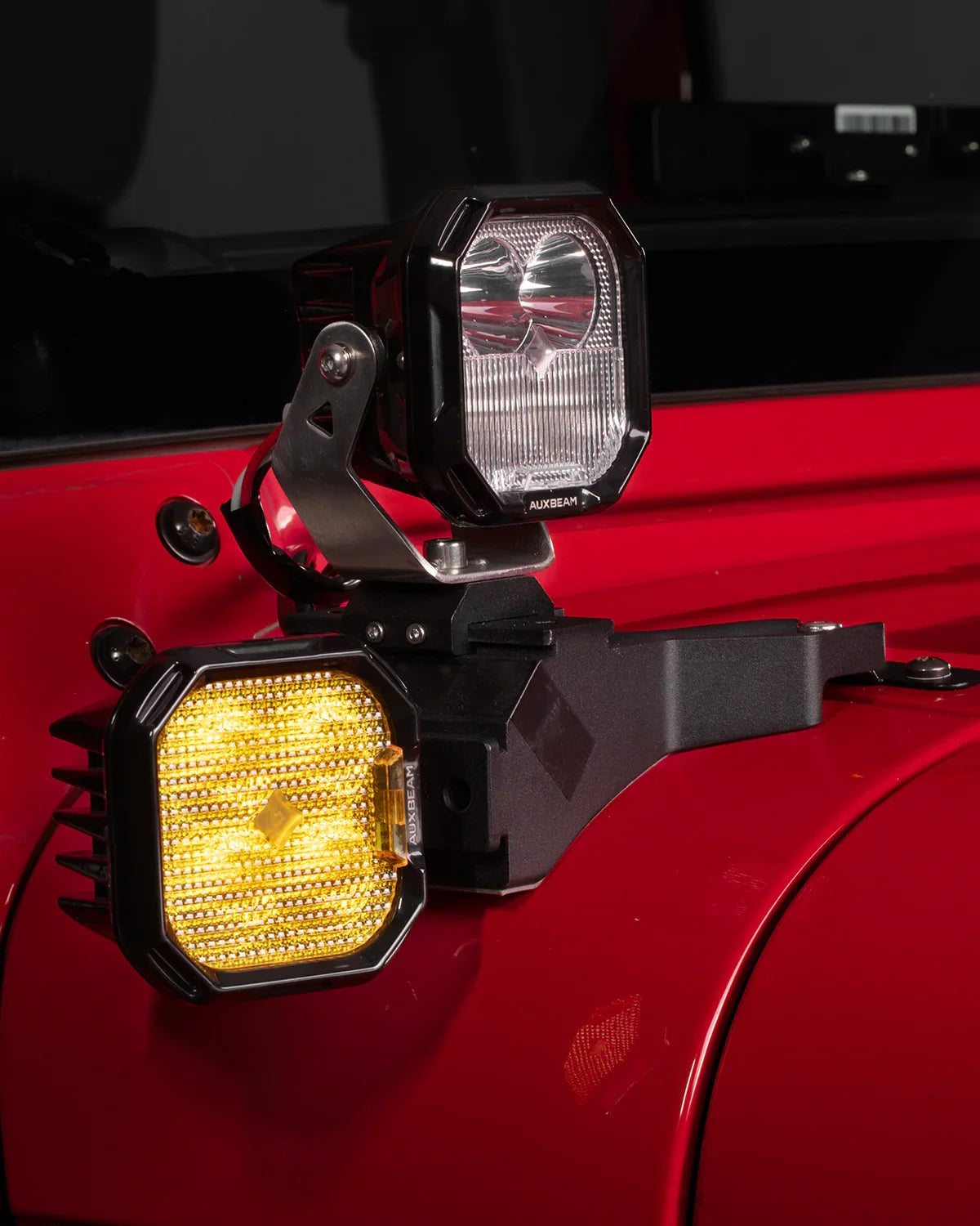 Auxbeam Color Play Series 3 Inch 116W RGB LED Pod Lights Combo Off Road Lights With 8 Backlight Options