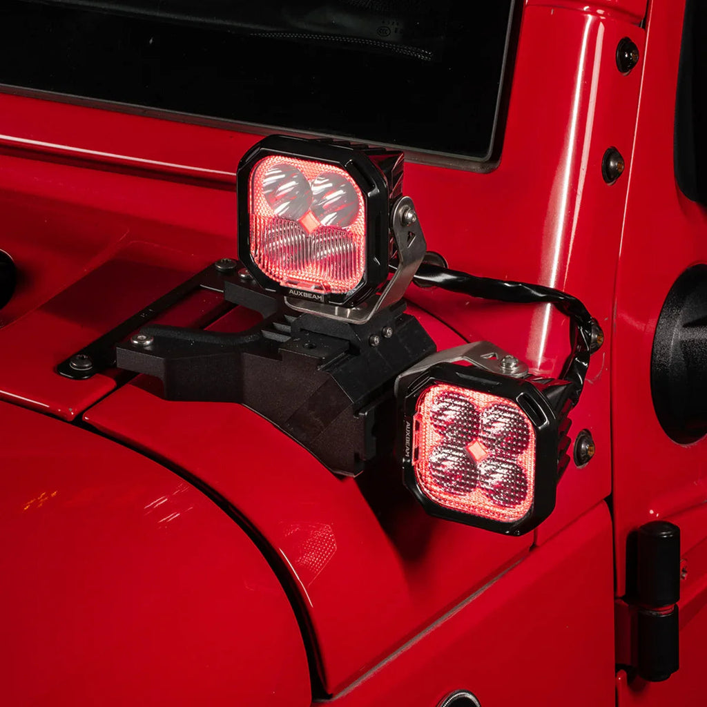 Auxbeam Color Play Series 3 Inch 116W RGB LED Pod Lights Combo Off Road Lights With 8 Backlight Options