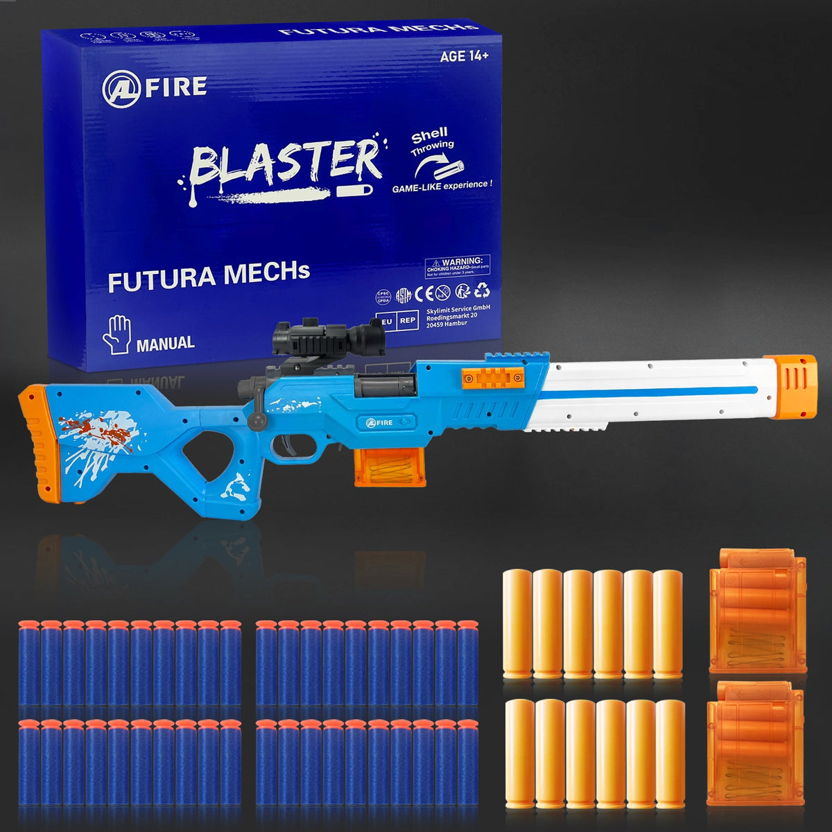 AGM MASTECH Toy Gun with Foam Dart Bullets, Toy Blaster, Toy Guns for Boy & Girl, Blaster Guns Shooting, Christmas Halloween Birthday Gifts for Adults Teen