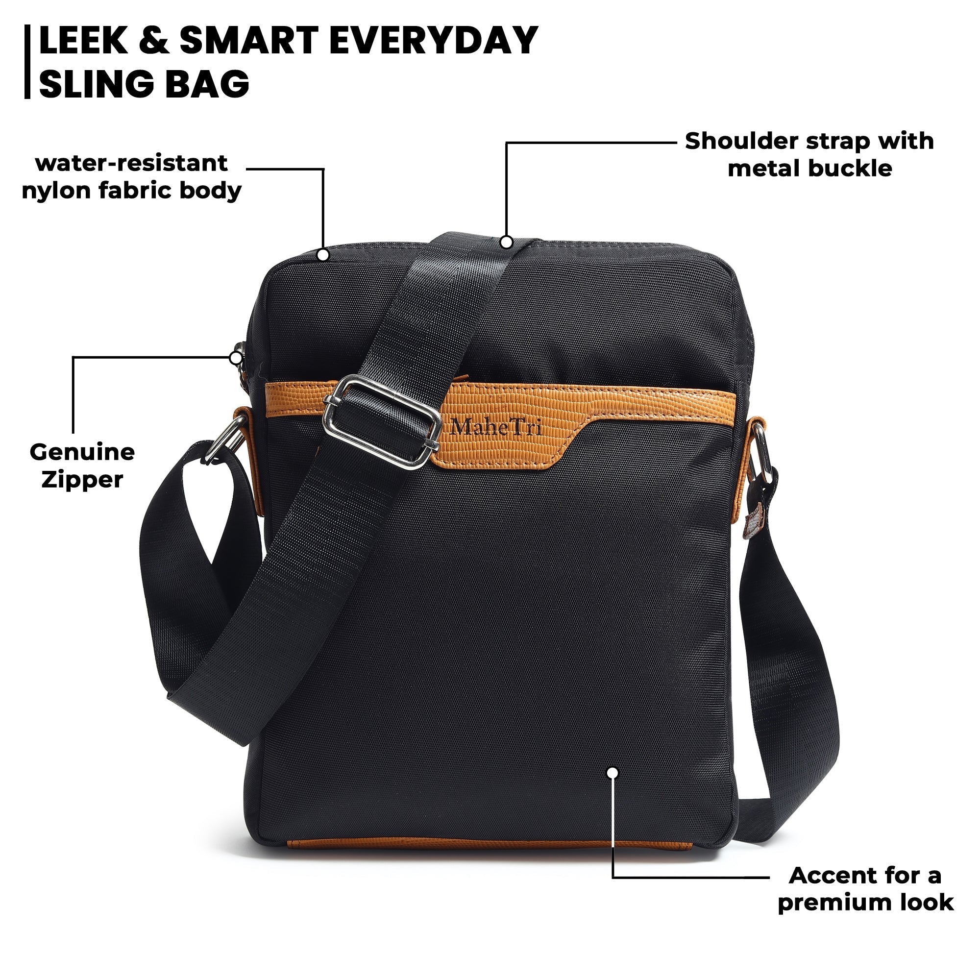 Classy Leather Bags Mark Canvas Side Messenger Bag SpadezStore