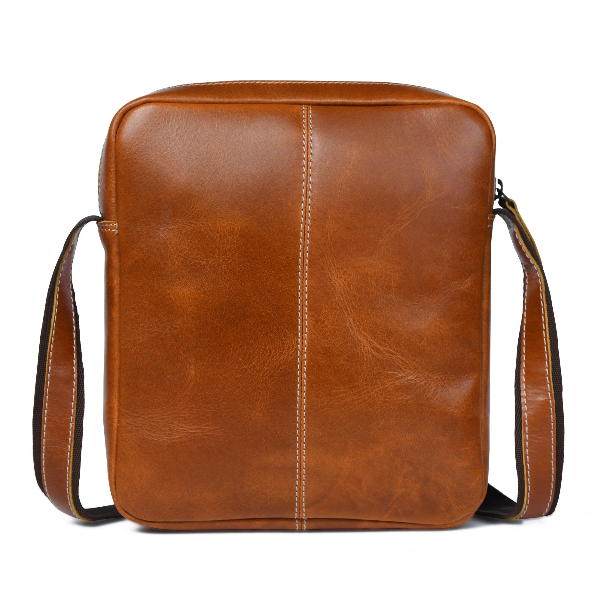Classy Leather Bags The Compact Messenger- Tan