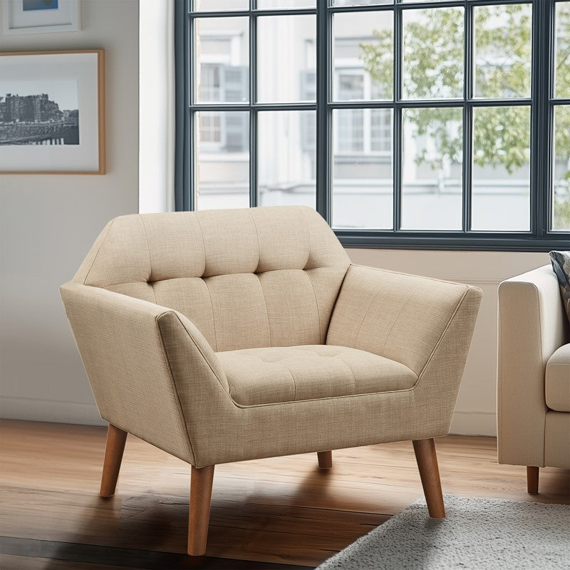Ink+Ivy Newport Wide Mid-Century Modern Lounge Chair SpadezStore