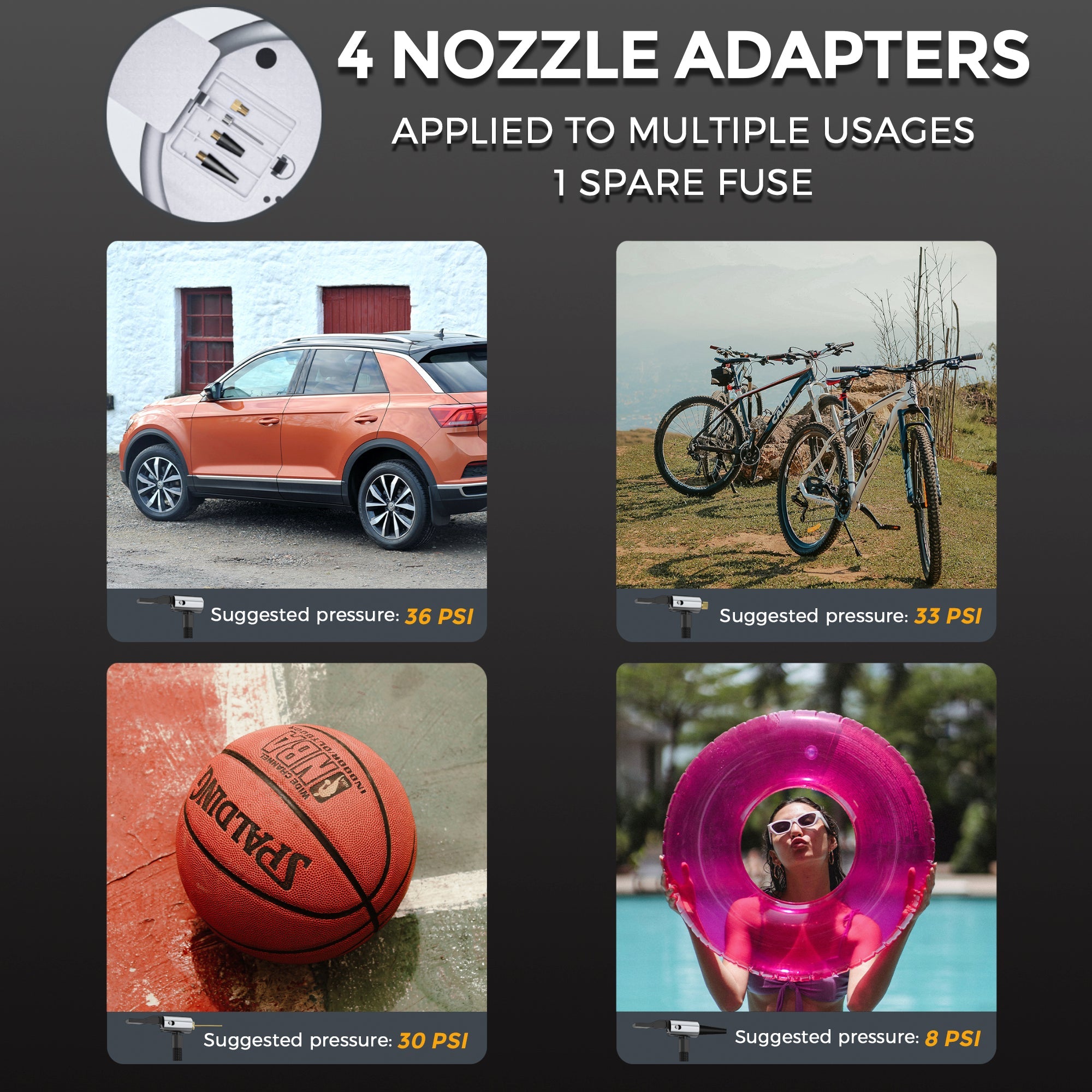 Giraffe Tools Retractable Car Tire Inflator SpadezStore