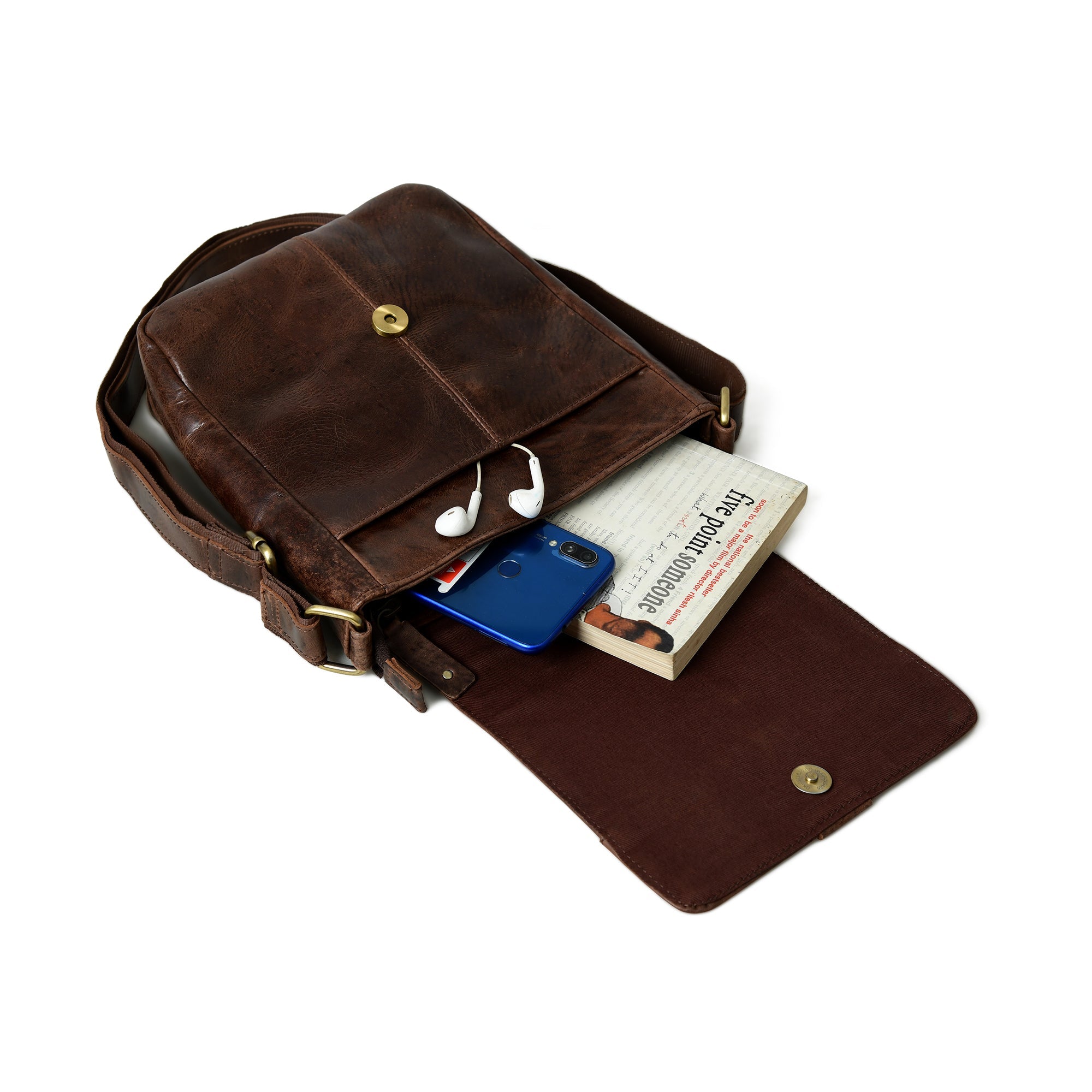 Classy Leather Bags Cocoa Classic Messenger Bag - Thumbnail 2