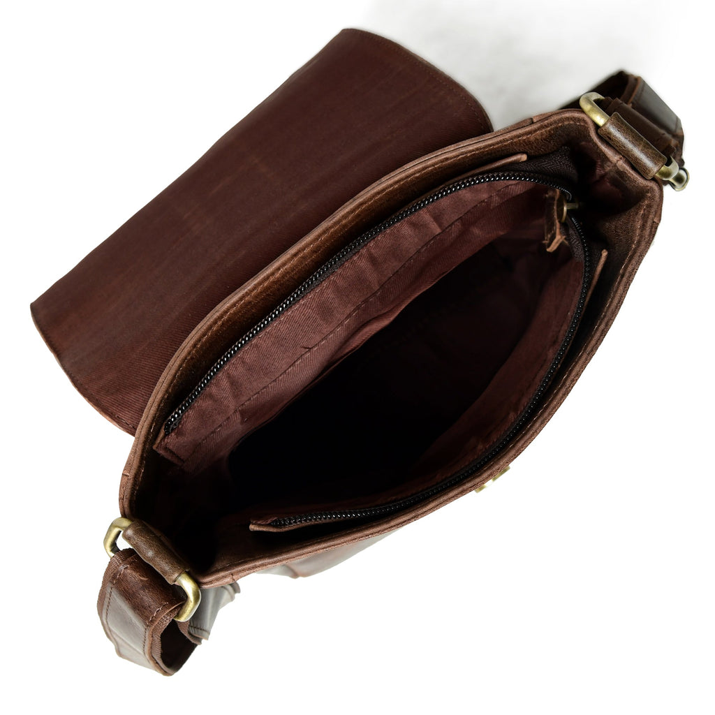 Classy Leather Bags Cocoa Classic Messenger Bag SpadezStore