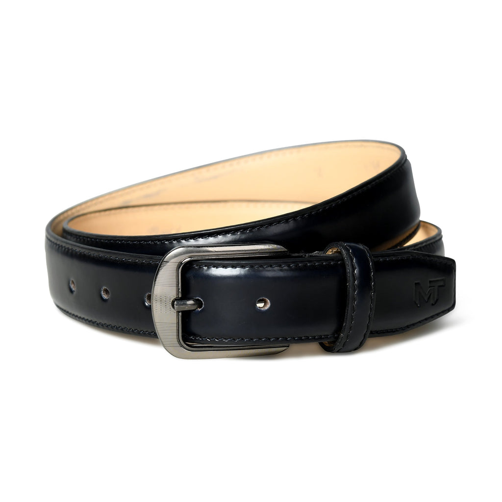 Classy Leather Bags Eclipse Black Leather Belt SpadezStore