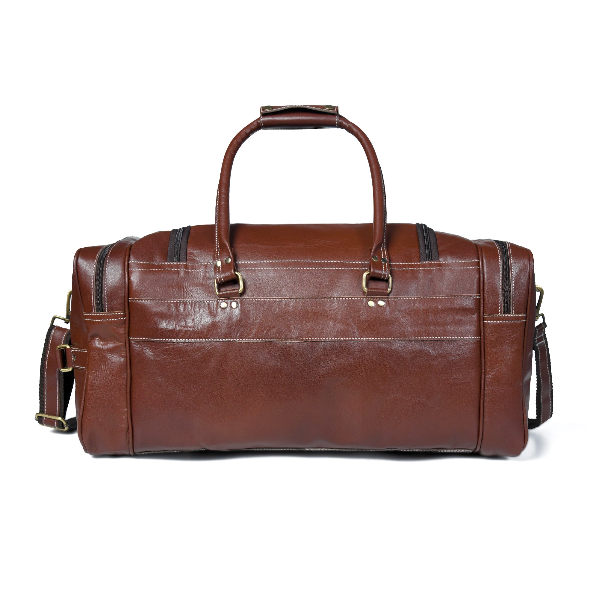 Classy Leather Bags Upgraded Traveler Weekender Duffle SpadezStore