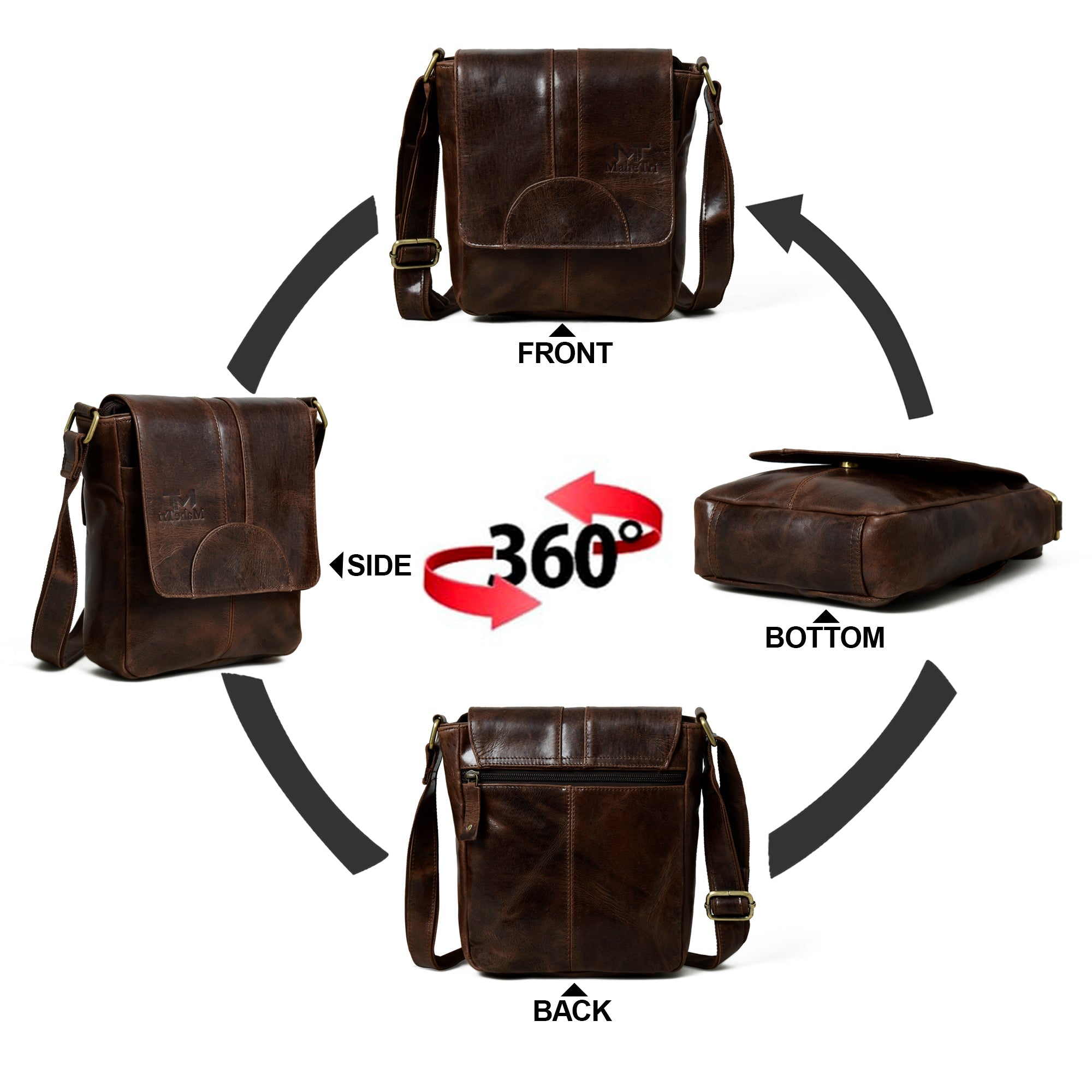 Classy Leather Bags Cocoa Classic Messenger Bag SpadezStore
