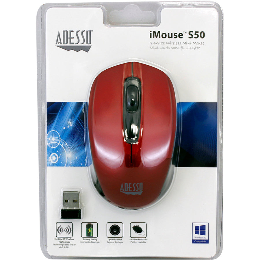 Adesso iMouse S50R - 2.4GHz Wireless Mini Mouse SpadezStore