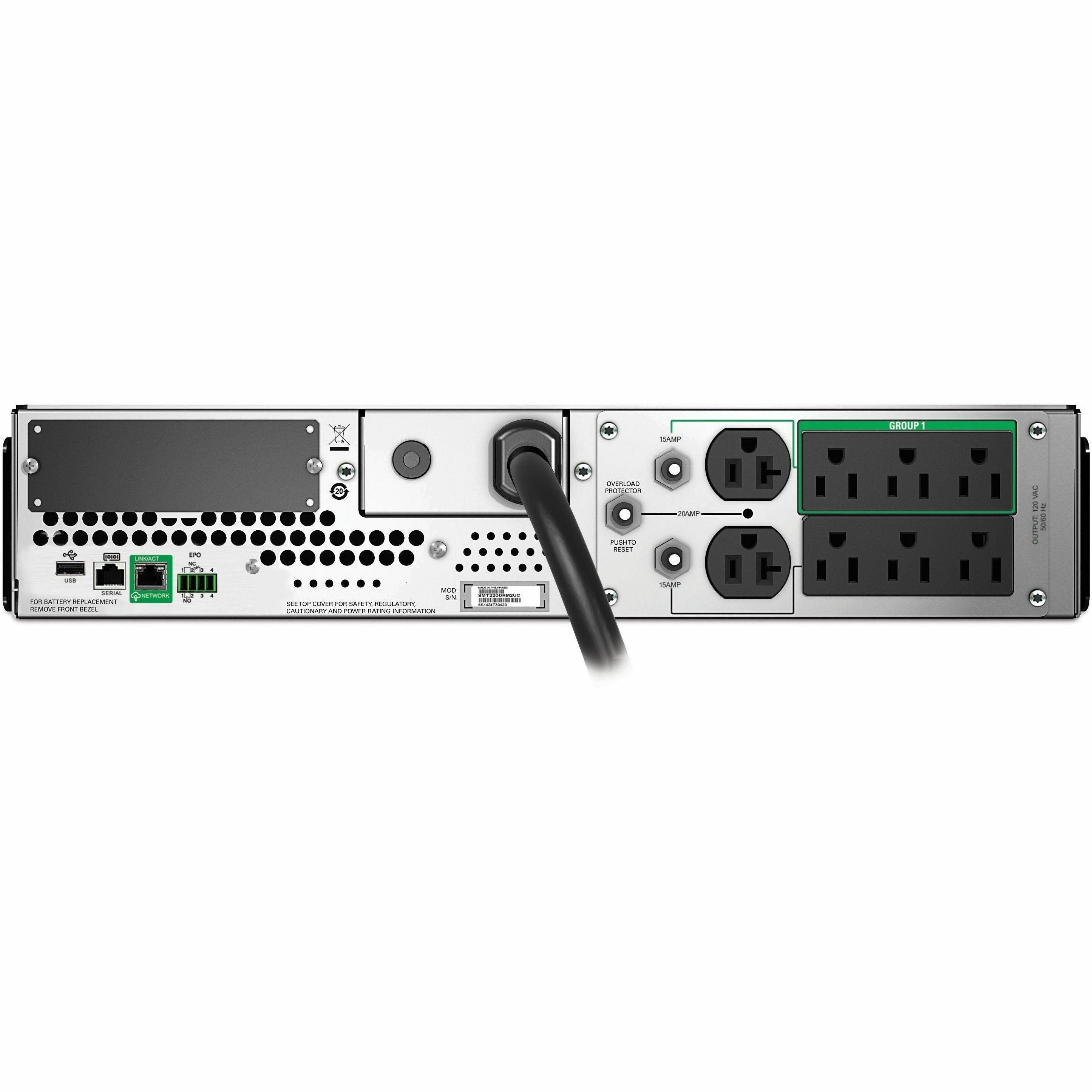 APC by Schneider Electric Smart-UPS 2200VA LCD RM 2U 120V with SmartConnect - 2U Rack-mountable SpadezStore