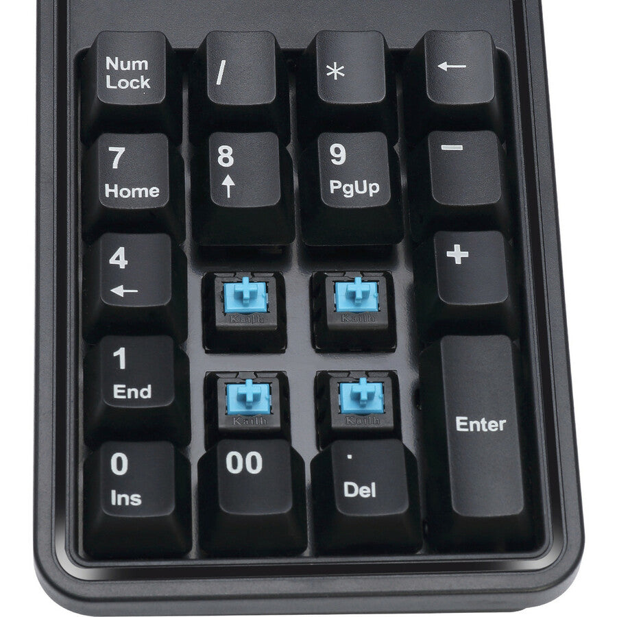 Adesso 19-Key Mechanical Keypad with 3-Port USB Hub SpadezStore