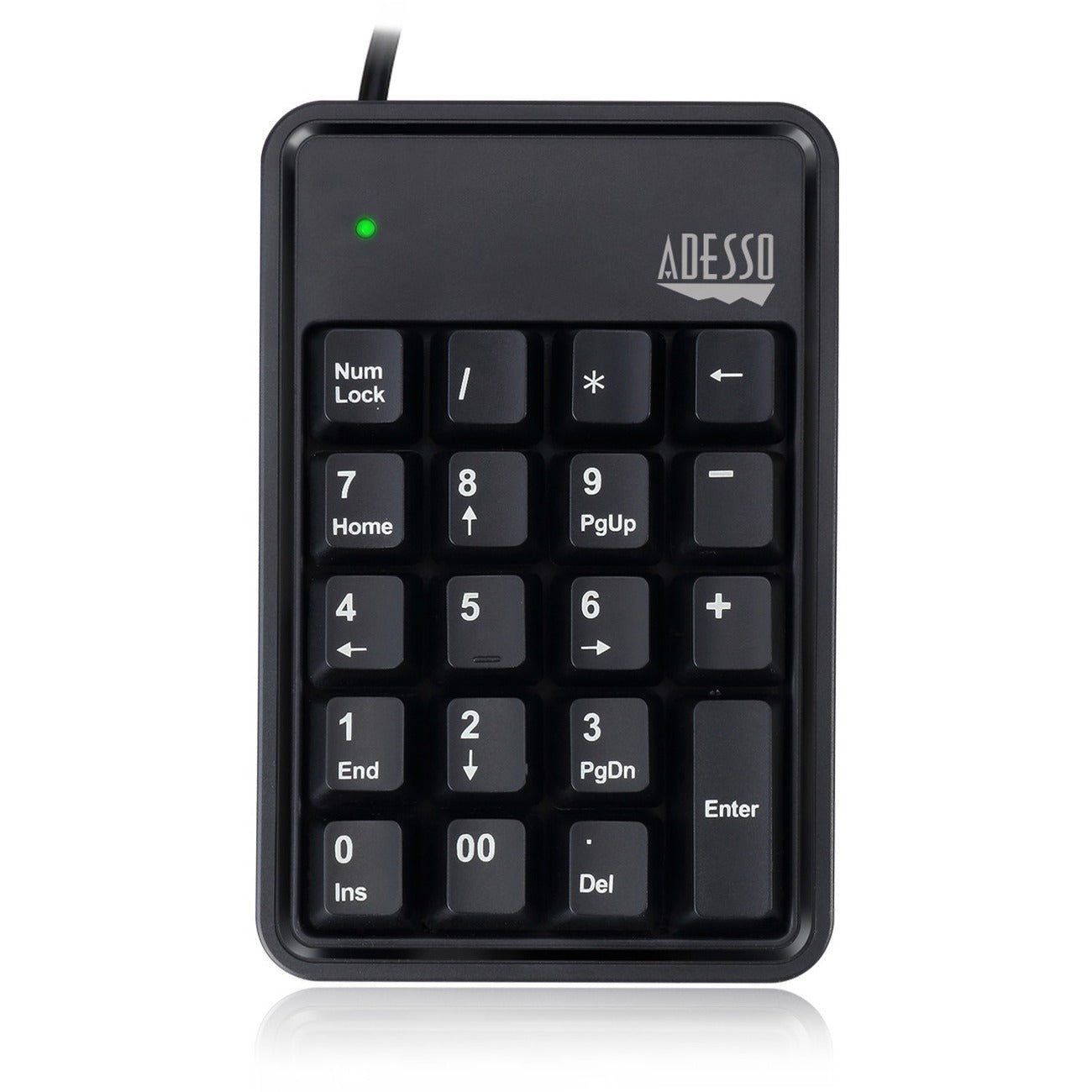 Adesso 19-Key Mechanical Keypad with 3-Port USB Hub SpadezStore