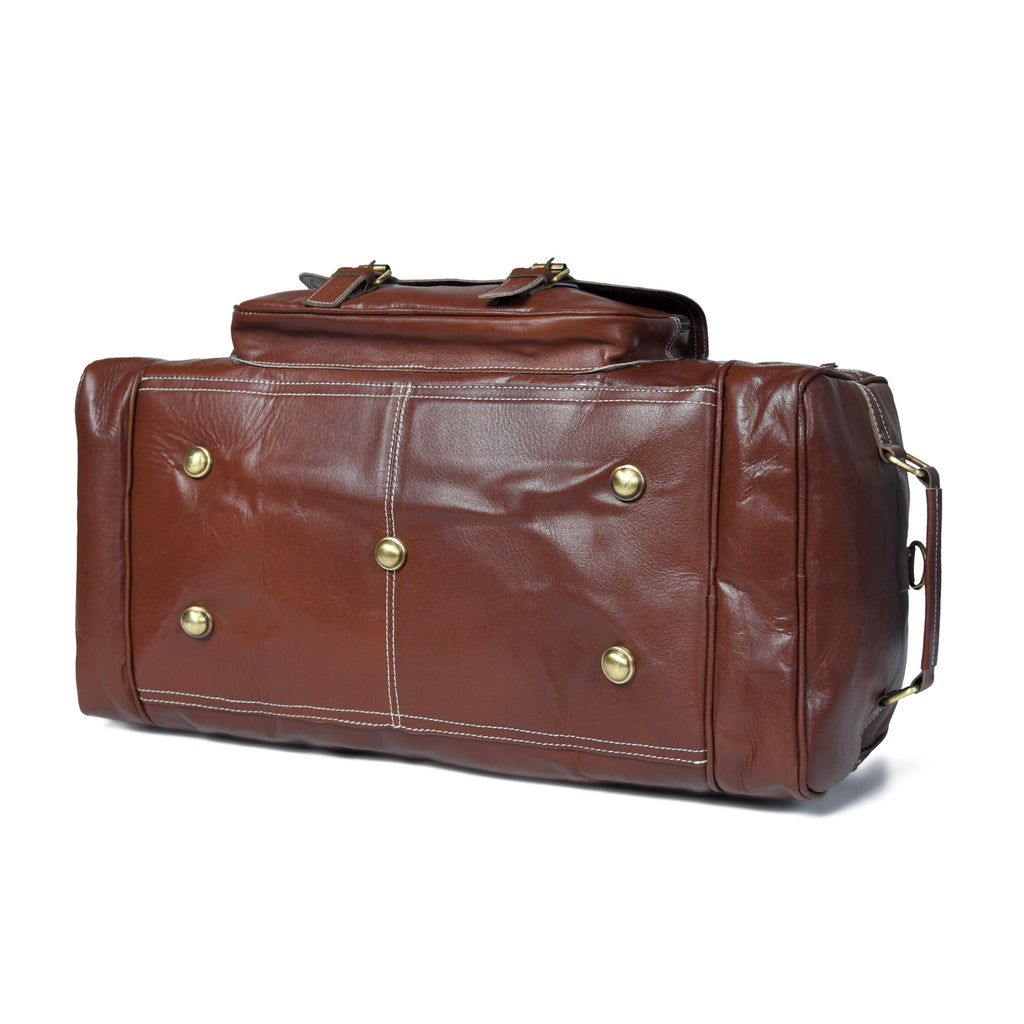 Classy Leather Bags Upgraded Traveler Weekender Duffle SpadezStore