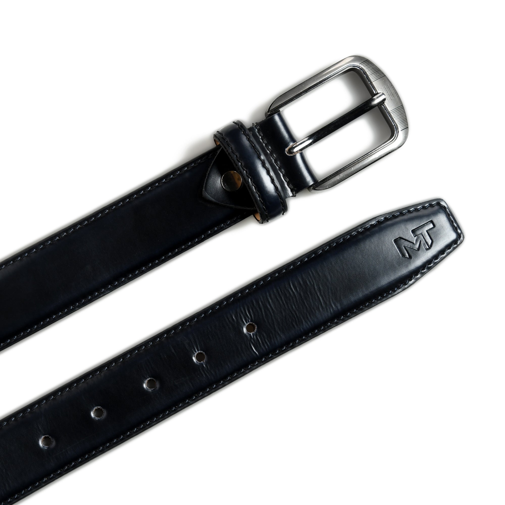 Classy Leather Bags Eclipse Black Leather Belt SpadezStore