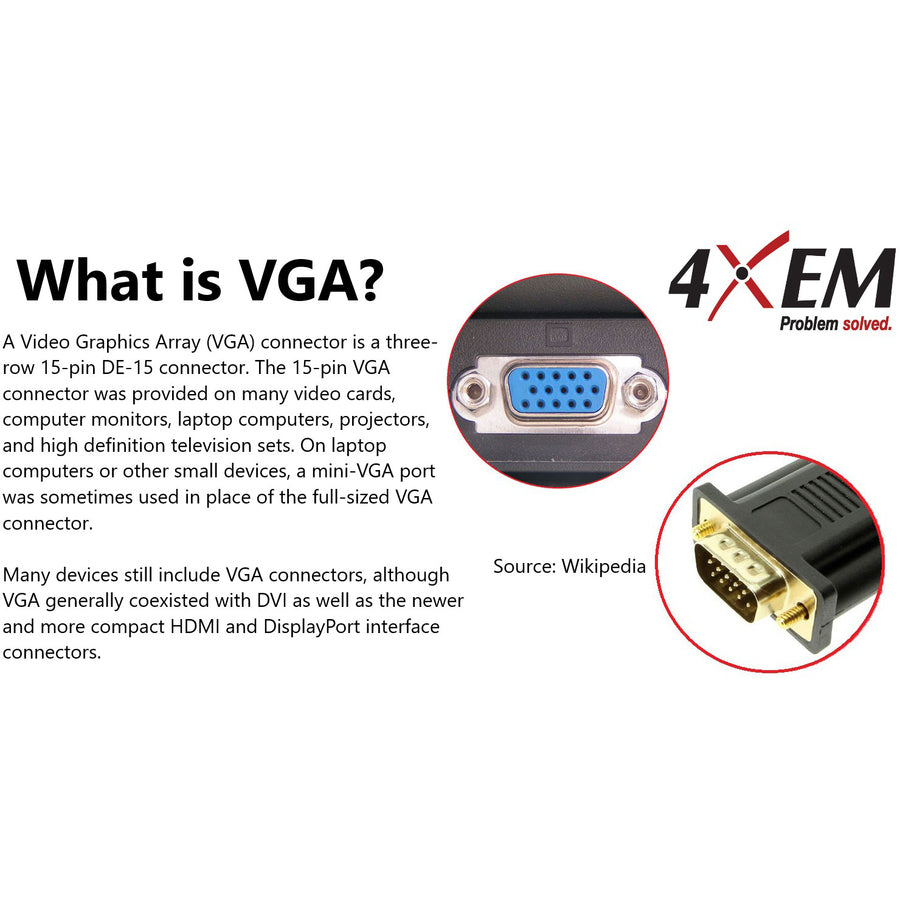 4XEM HDMI To VGA Adapter - Black SpadezStore
