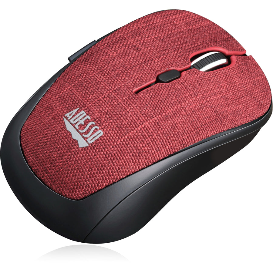 Adesso iMouse S80R - Wireless Fabric Optical Mini Mouse Red SpadezStore