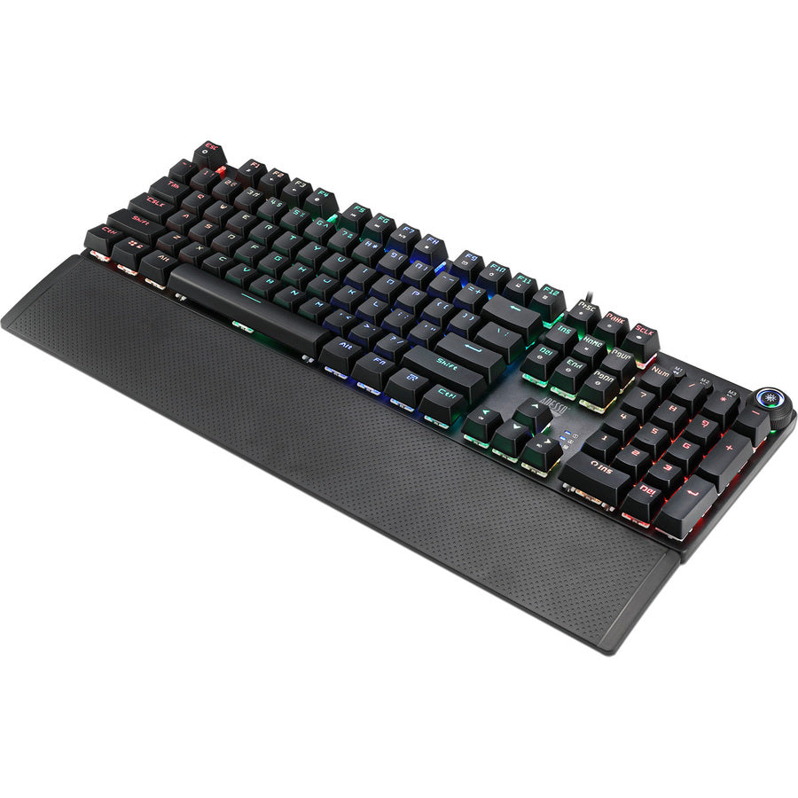 Adesso RGB Programmable Mechanical Gaming Keyboard with Detachable Magnetic Palmrest SpadezStore