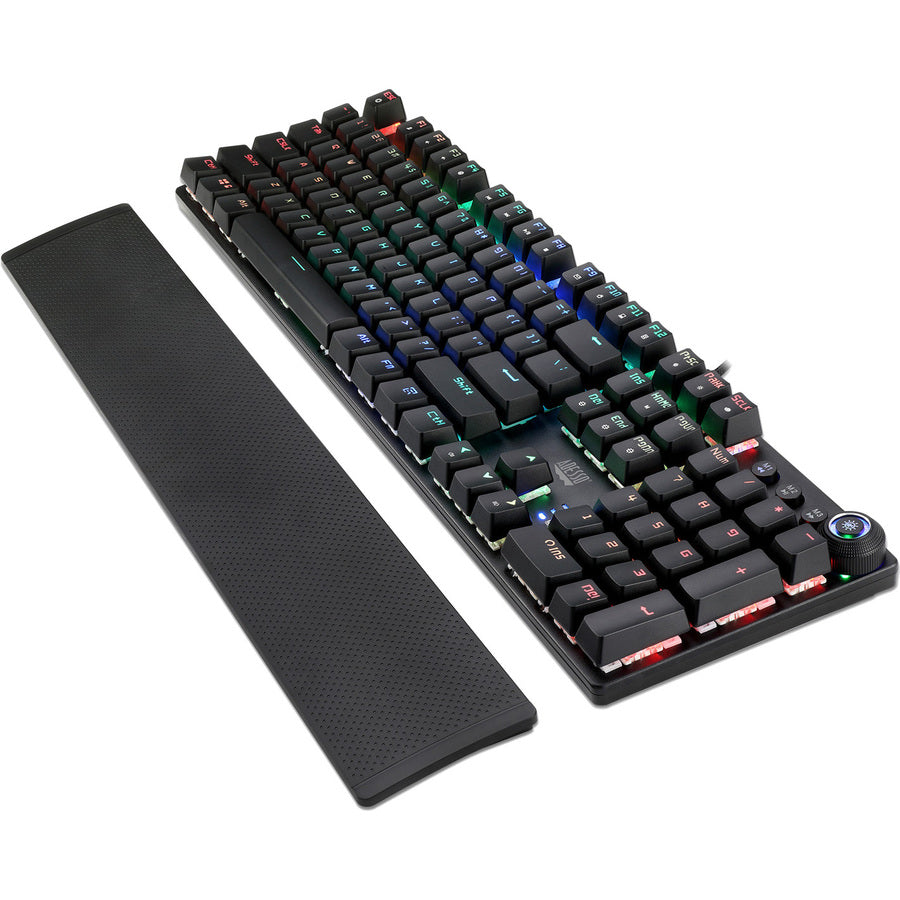 Adesso RGB Programmable Mechanical Gaming Keyboard with Detachable Magnetic Palmrest SpadezStore