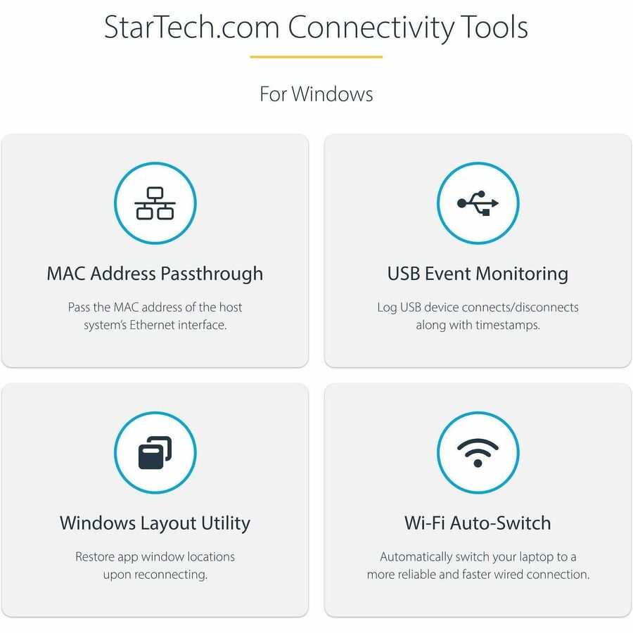 StarTech.com USB-C USB-A Dock - Hybrid Universal USB 3.0 Laptop Docking Station SpadezStore