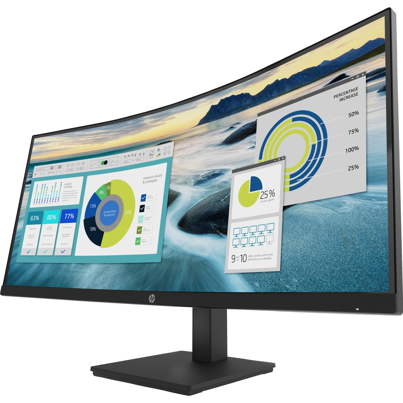 HP P34HC G4 34" Class WQHD Curved Monitor