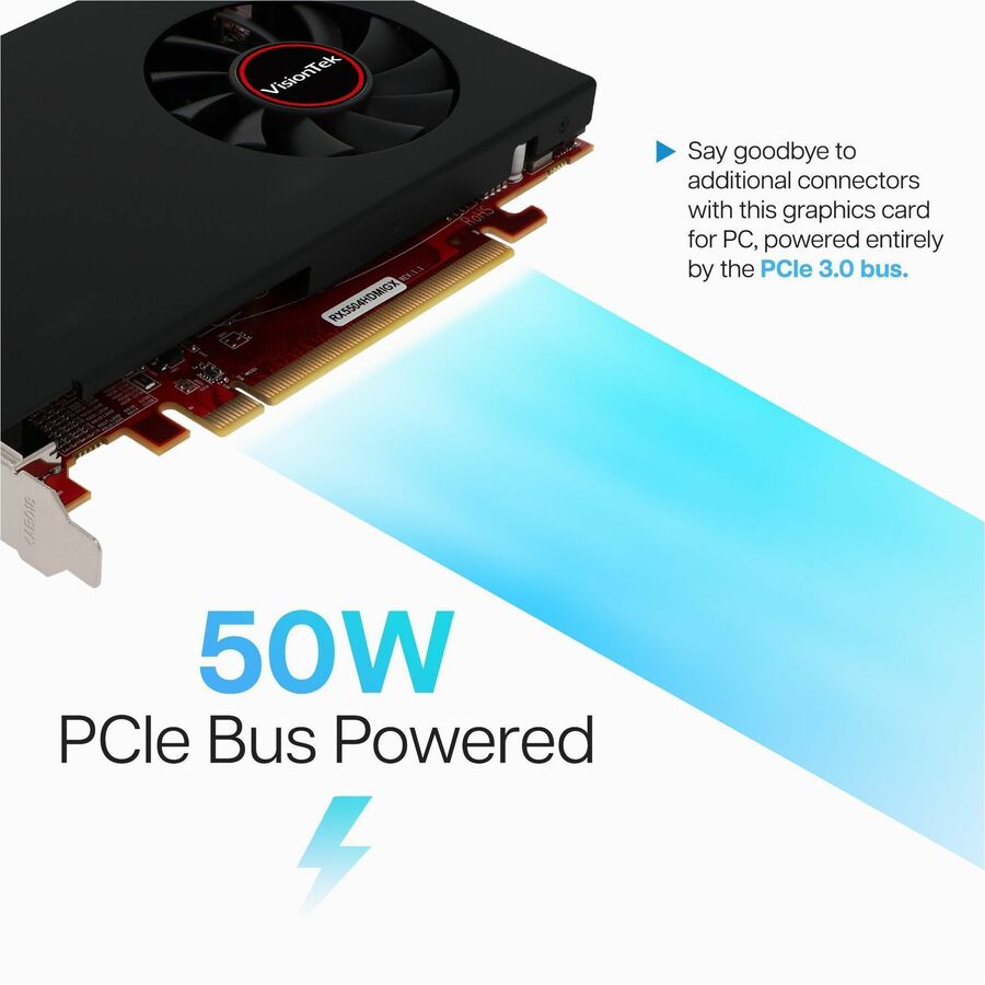 VisionTek AMD Radeon RX 550 Graphic Card - 4 GB GDDR5 - Full-height - 3840 x 2160 SpadezStore