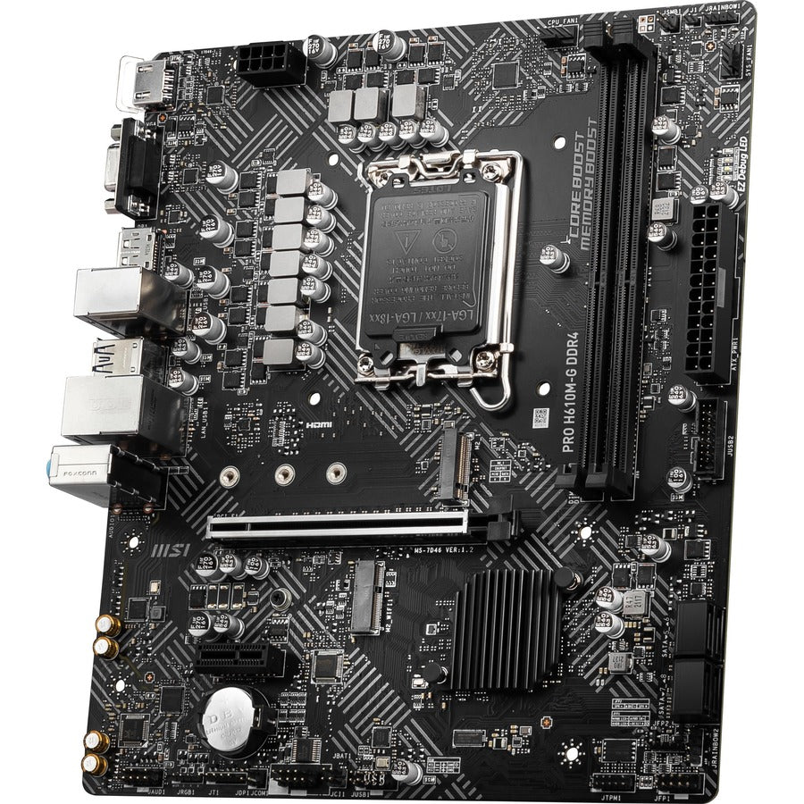 MSI H610M-G DDR4 Desktop Motherboard - Intel H610 Chipset SpadezStore