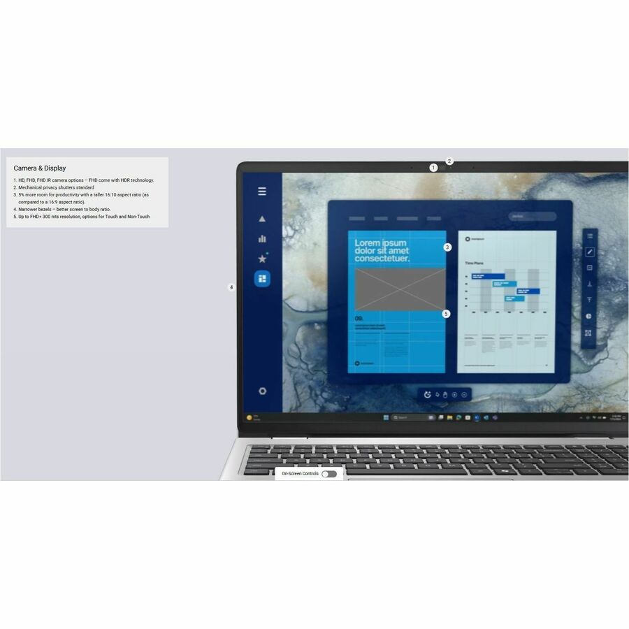 Dell Pro 16 PC16250 16" Notebook - Full HD Plus - 60 Hz - Intel Core 5 120U - vPro Technology - 16 GB - 512 GB SSD
