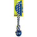 Petsport Twisted Chews Medium Braided Cotton Rope Tug with TPR Ball 14" SpadezStore