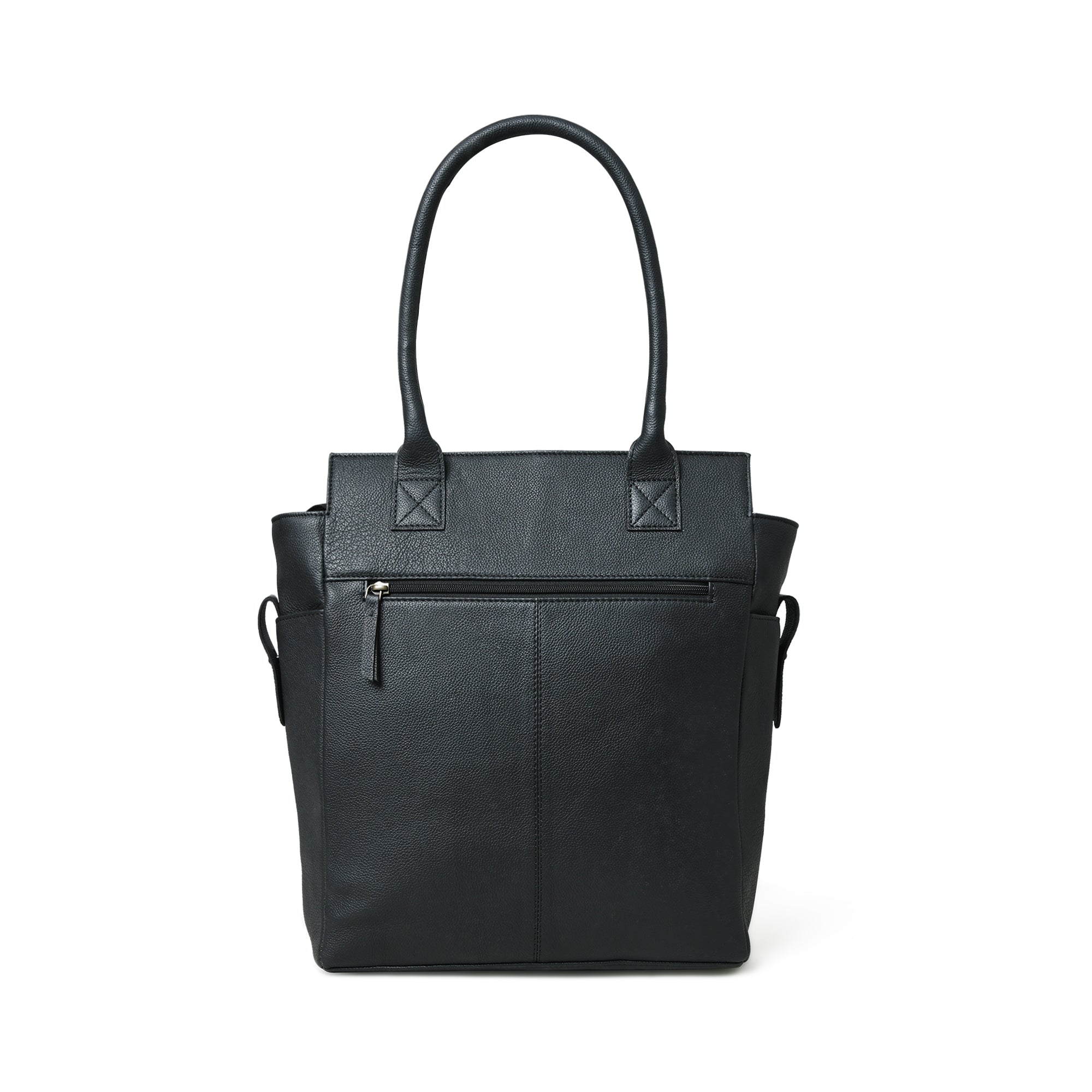 Classy Leather Bags Midnight Elegance Noir Shopper Tote SpadezStore